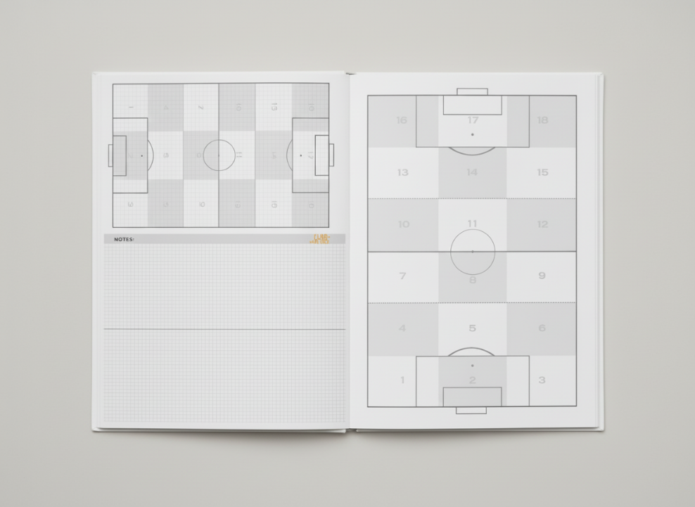 Open book showing architectural floor plans on a gray background